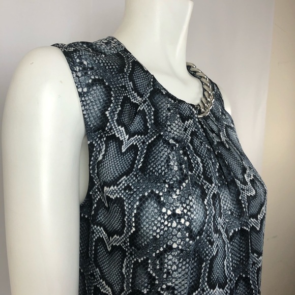 Michael Kors Women's Snake Animal Print Blouse - Size Large -Excellent Condition - Picture 6 of 13